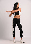 Legging Wave negro y blanco