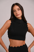 Top Cloud cuello alto negro